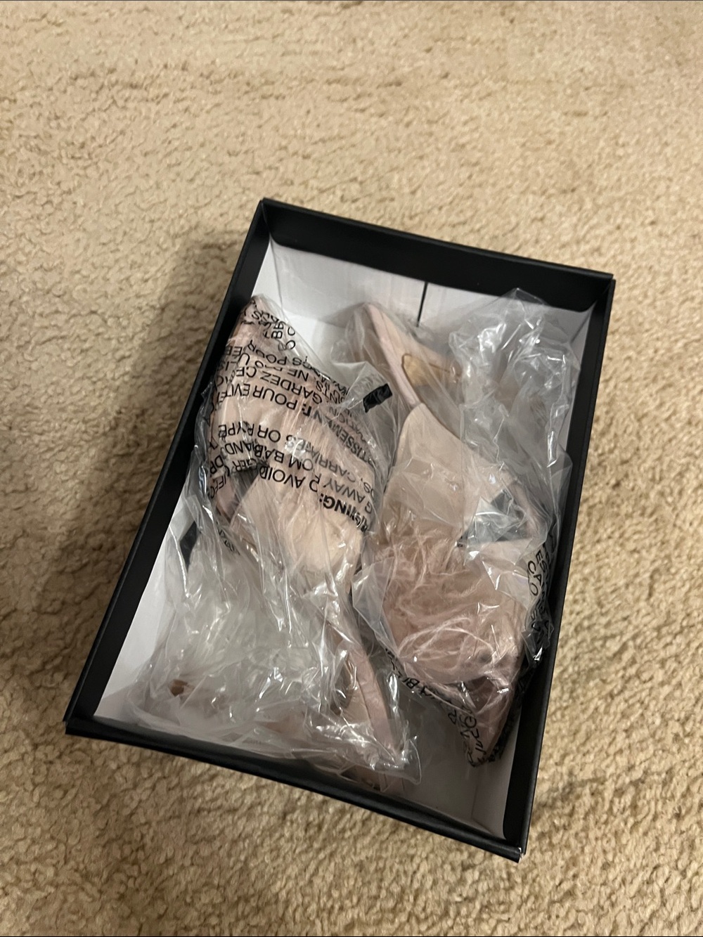Leith Blush Feather Slide Heels - Picture 6 of 6